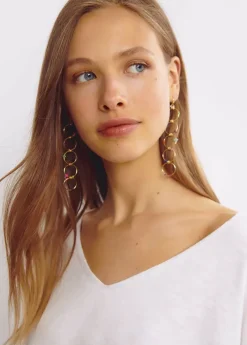 Brownie Spain Pendientes Largo Cinco Aros Piedras-Mujer Otros Accesorios