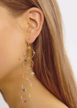 Brownie Spain Pendientes Largo Cinco Aros Piedras-Mujer Otros Accesorios