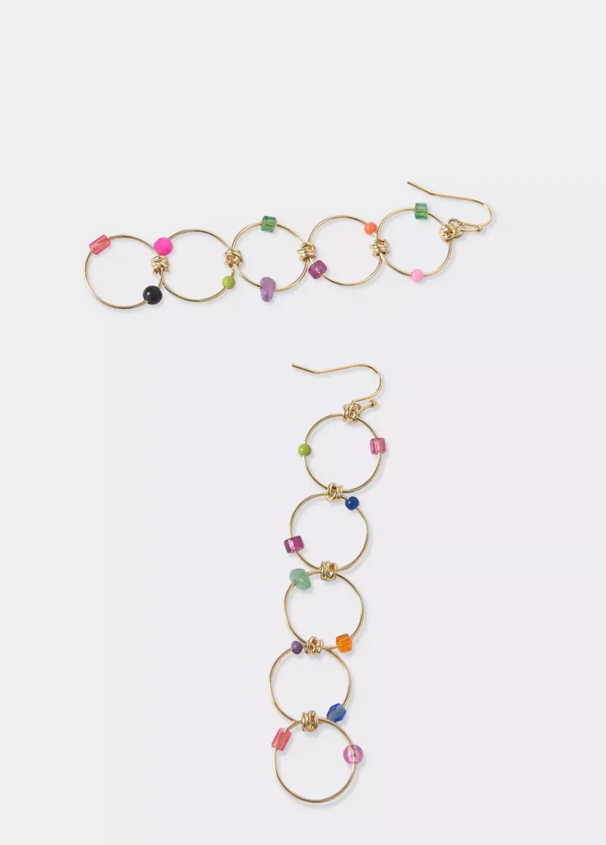 Brownie Spain Pendientes Largo Cinco Aros Piedras-Mujer Otros Accesorios