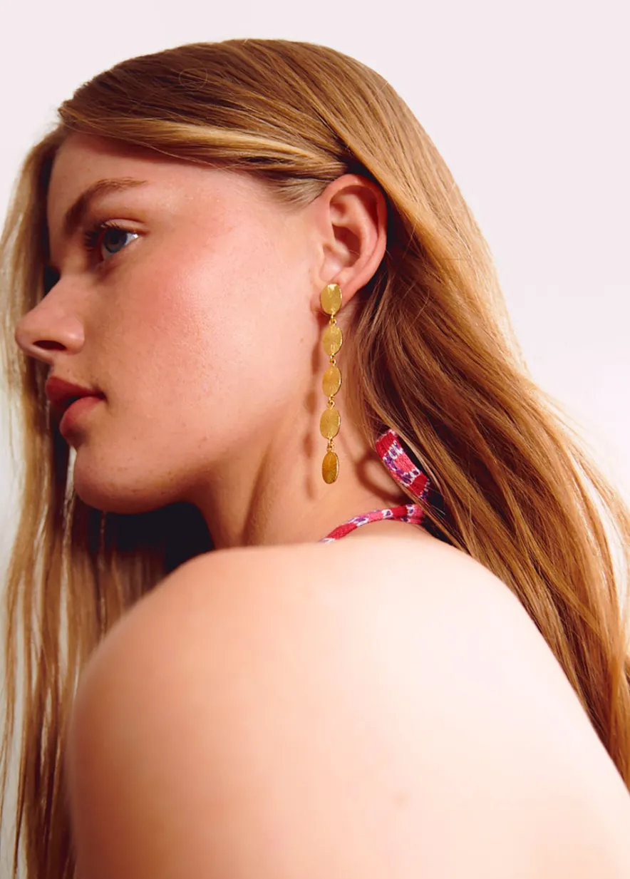 Brownie Spain Pendientes Largos Cinco Chapas Ovaladas-Mujer Otros Accesorios