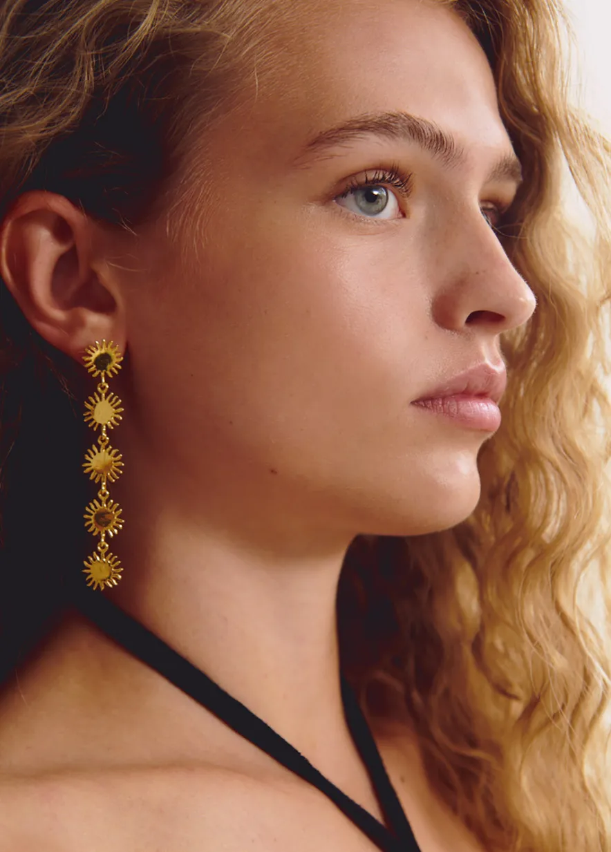 Brownie Spain Pendientes Largos Cinco Soles-Mujer Otros Accesorios