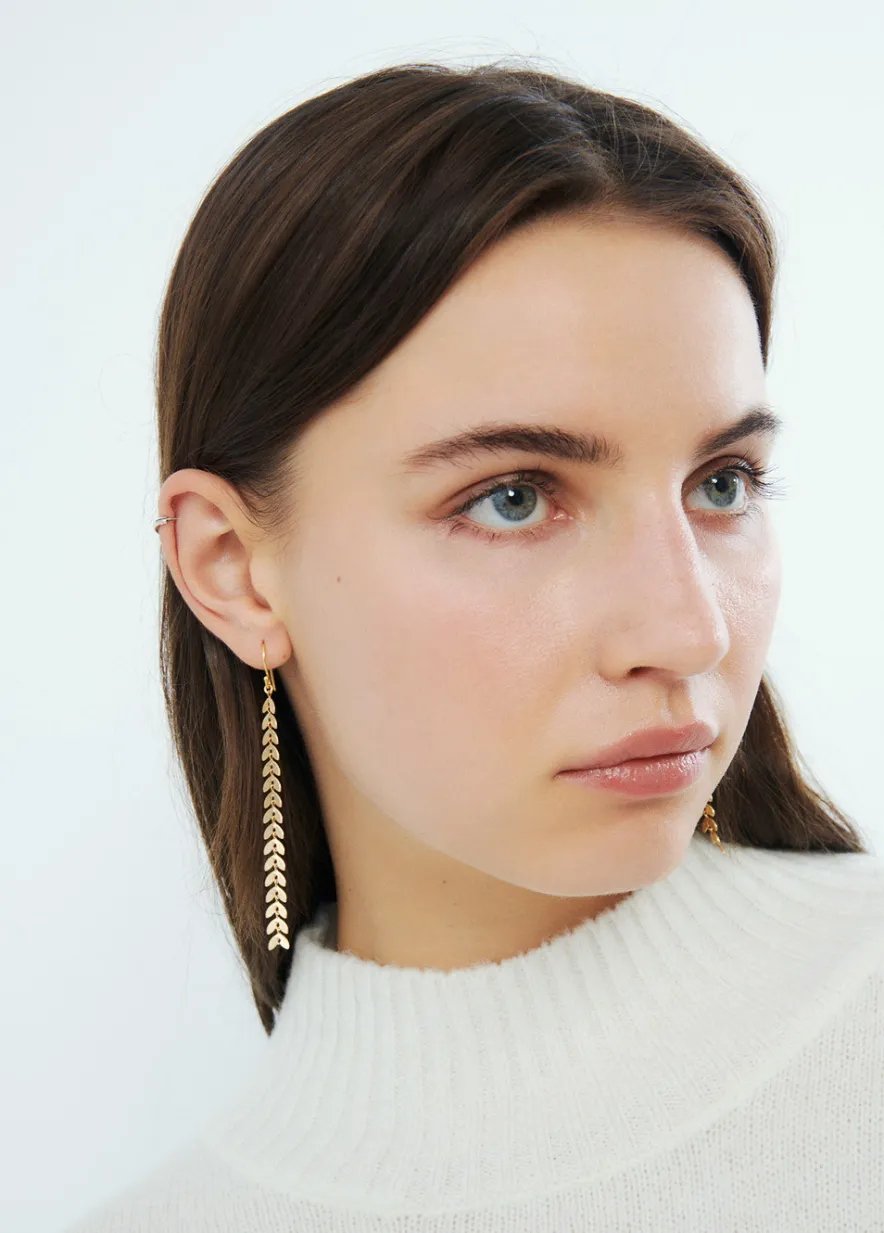 Brownie Spain Pendientes Largos Hojitas-Mujer Otros Accesorios