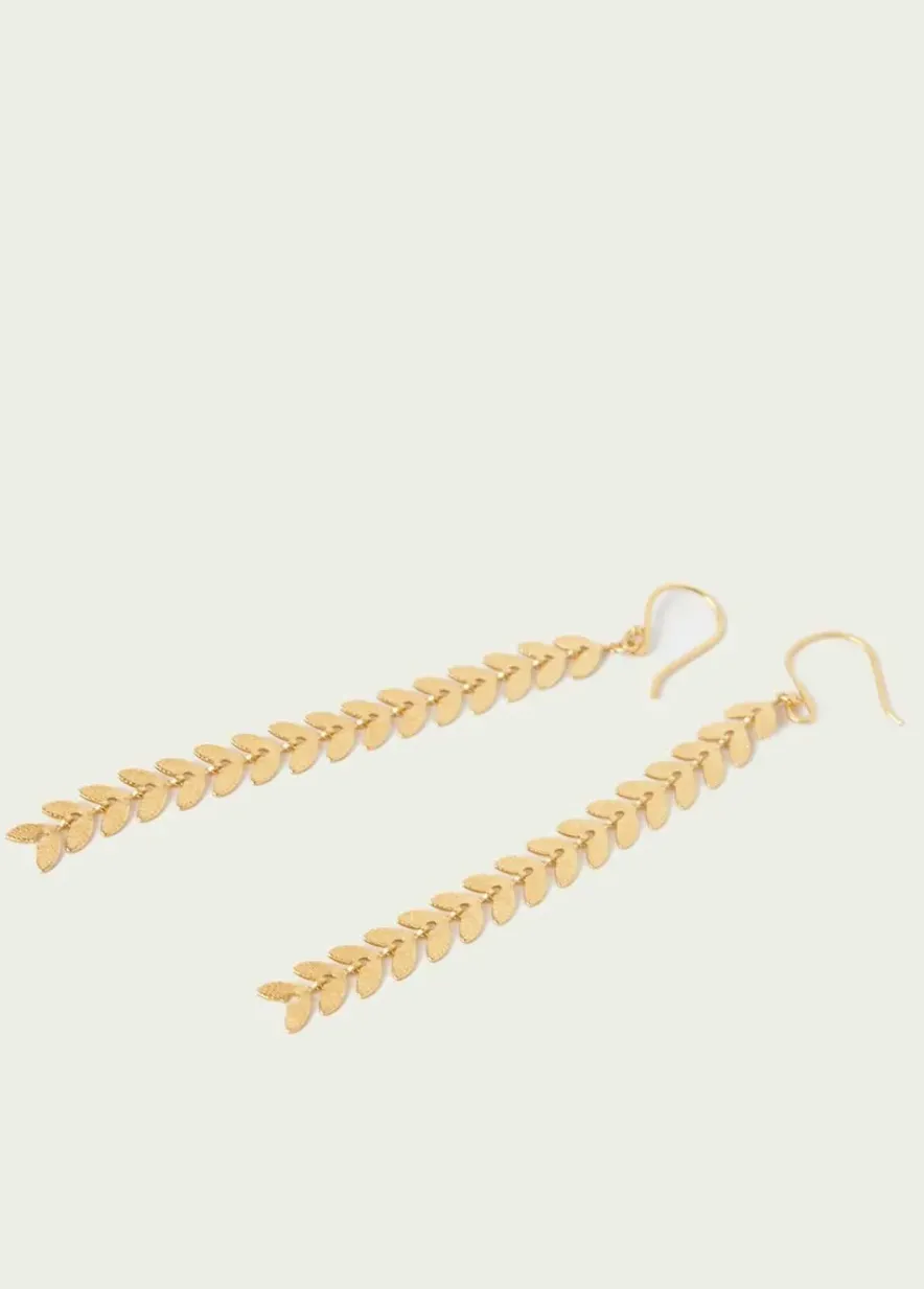 Brownie Spain Pendientes Largos Hojitas-Mujer Otros Accesorios