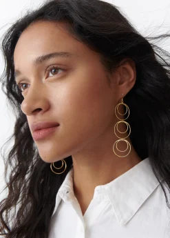 Brownie Spain Pendientes Largos Tres Aros Dobles-Mujer Otros Accesorios