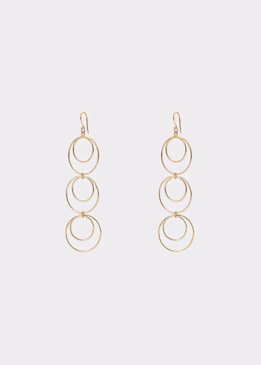 Brownie Spain Pendientes Largos Tres Aros Dobles-Mujer Otros Accesorios