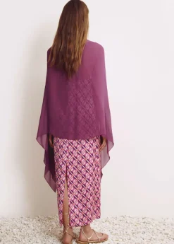 Brownie Spain Shawl Liso Berenjena-Mujer Otros Accesorios