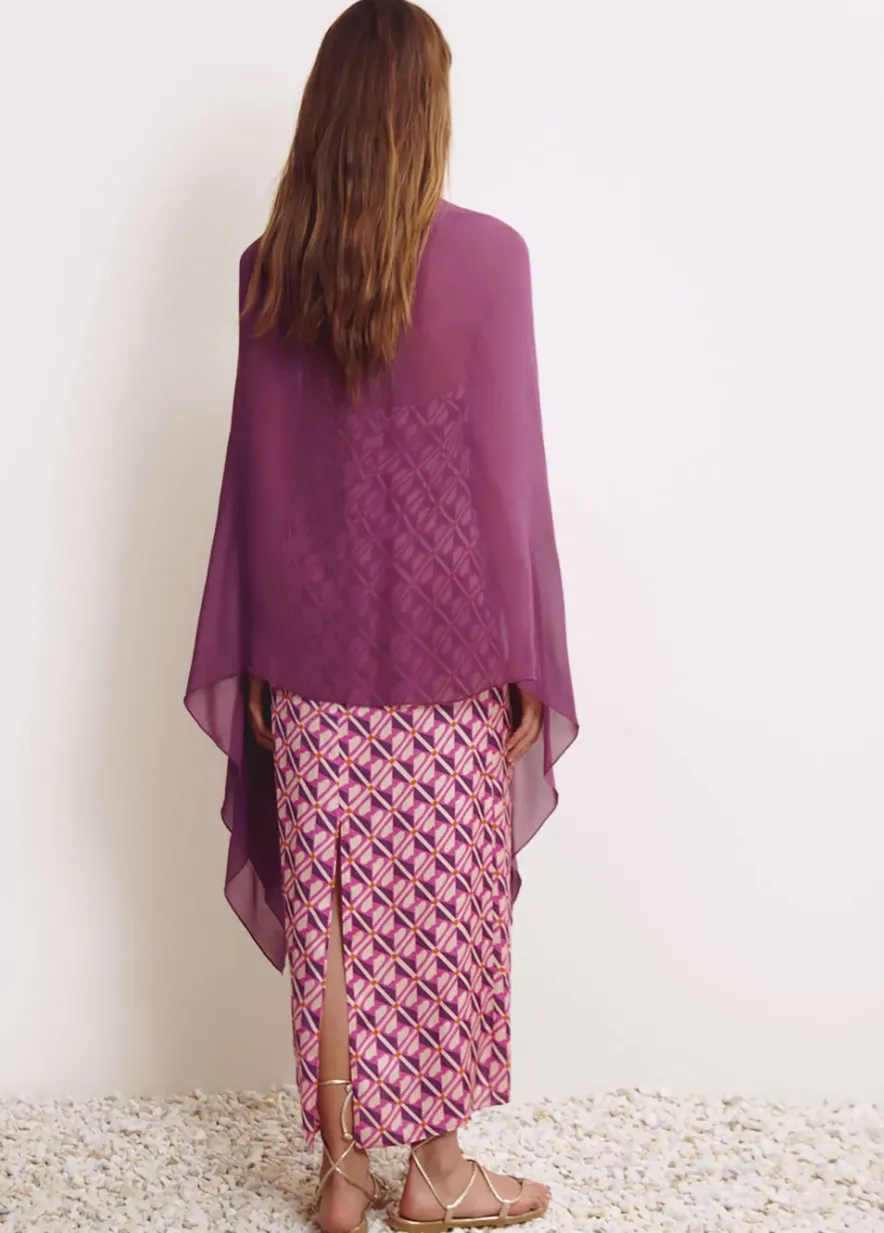 Brownie Spain Shawl Liso Berenjena-Mujer Otros Accesorios