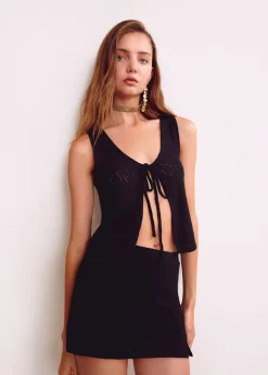 Brownie Spain Top Chaleco Calado-Mujer Tops