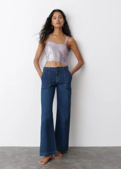 Brownie Spain Top Malla Metalica Malva-Mujer Tops