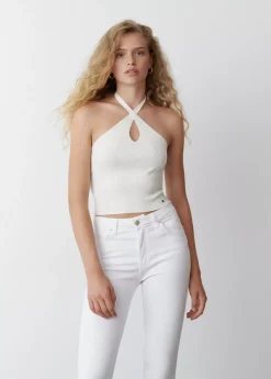 Brownie Spain Top Punto Cruzado Cuello-Mujer Tops