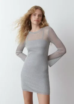 Brownie Spain Vestido Calado Hilo Metalizadoiz-Mujer Vestidos