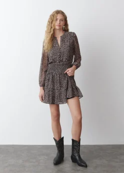 Brownie Spain Vestido Corto Mancha Animal-Mujer Vestidos
