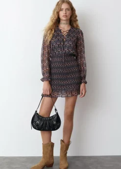 Brownie Spain Vestido Engomado Estampado Indio-Mujer Vestidos