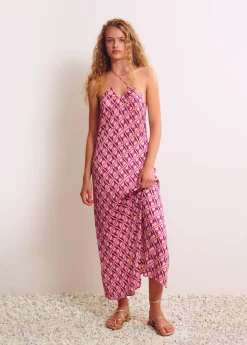 Brownie Spain Vestido Halter Estampado Pop-Mujer Vestidos