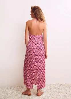 Brownie Spain Vestido Halter Estampado Pop-Mujer Vestidos