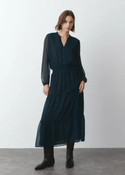 Brownie Spain Vestido Largo Mancha Animal-Mujer Vestidos