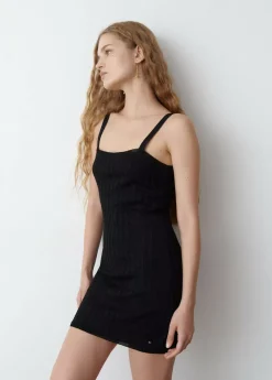 Brownie Spain Vestido Punto Cuello Cuadrado-Mujer Vestidos